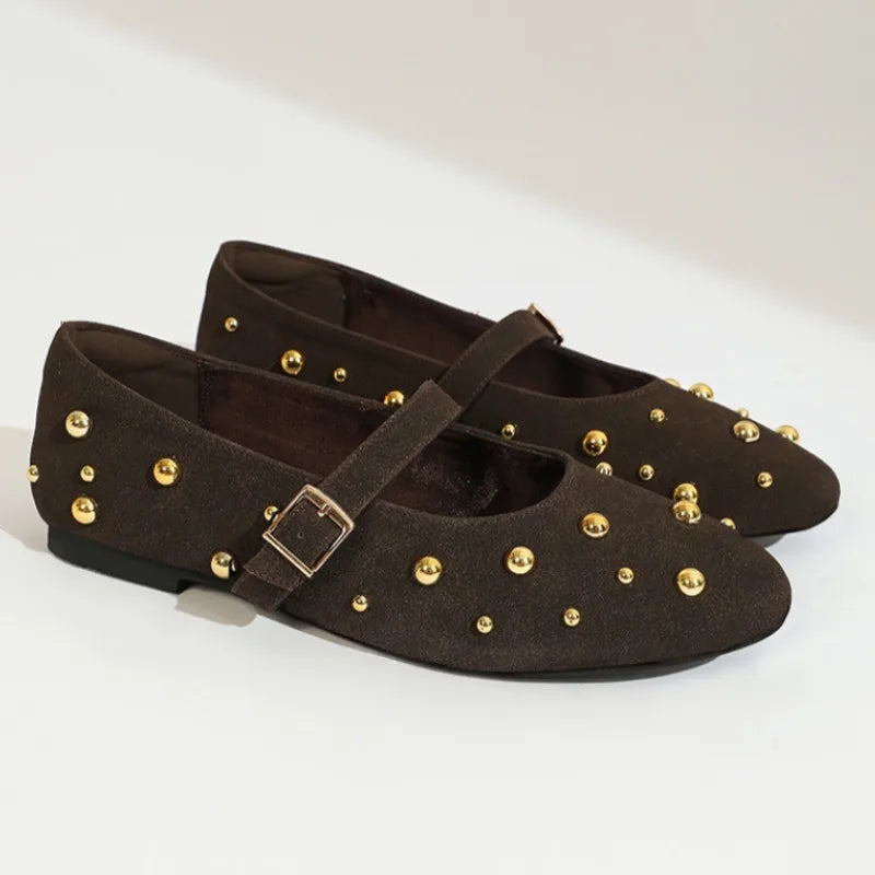 Sapatilha Suede Tachas Metal