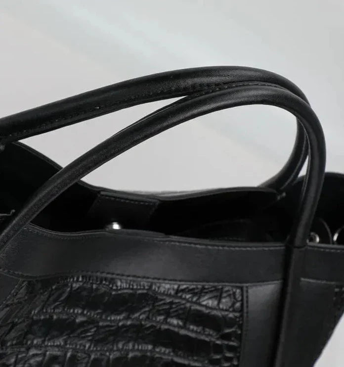 Bolsa Média Couro Legítimo Chloe Croco