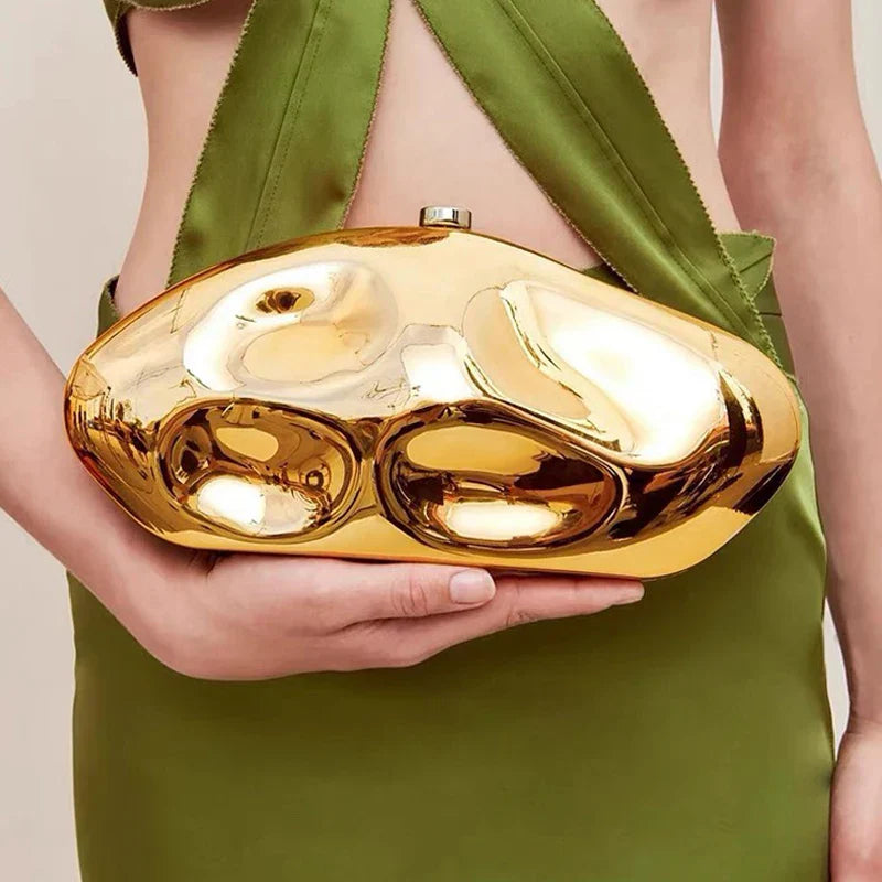 Bolsa Clutch Metalizada Nicole