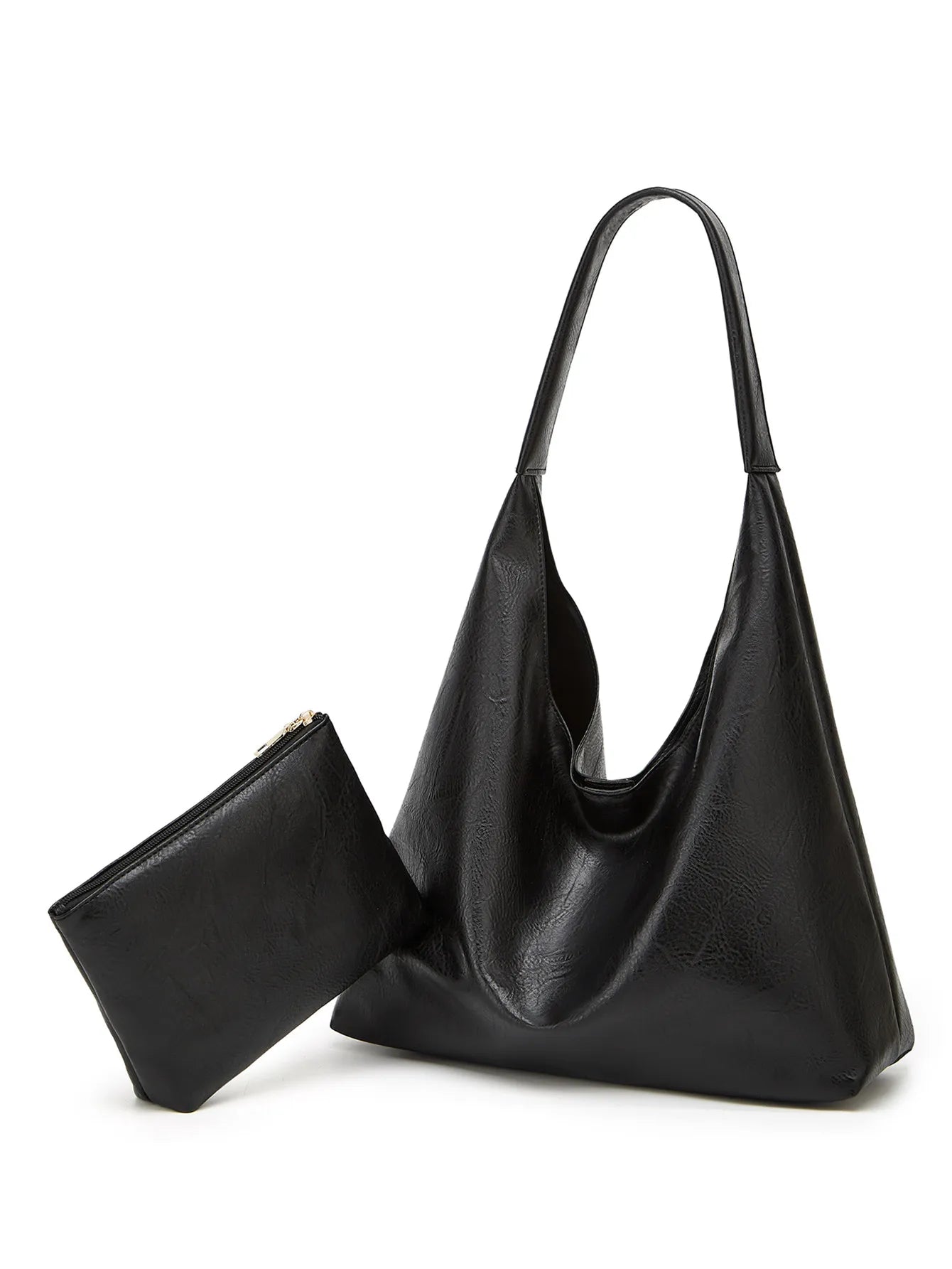 Bolsa em Couro Legítimo Tipo Carteiro + Carteira em Couro - Manz