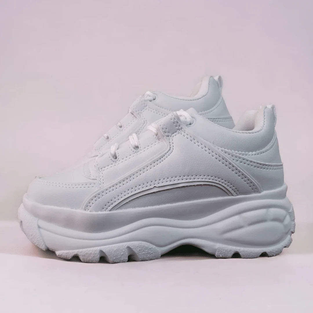 Tênis Feminino Branco Buffalo Plataforma Blogueira