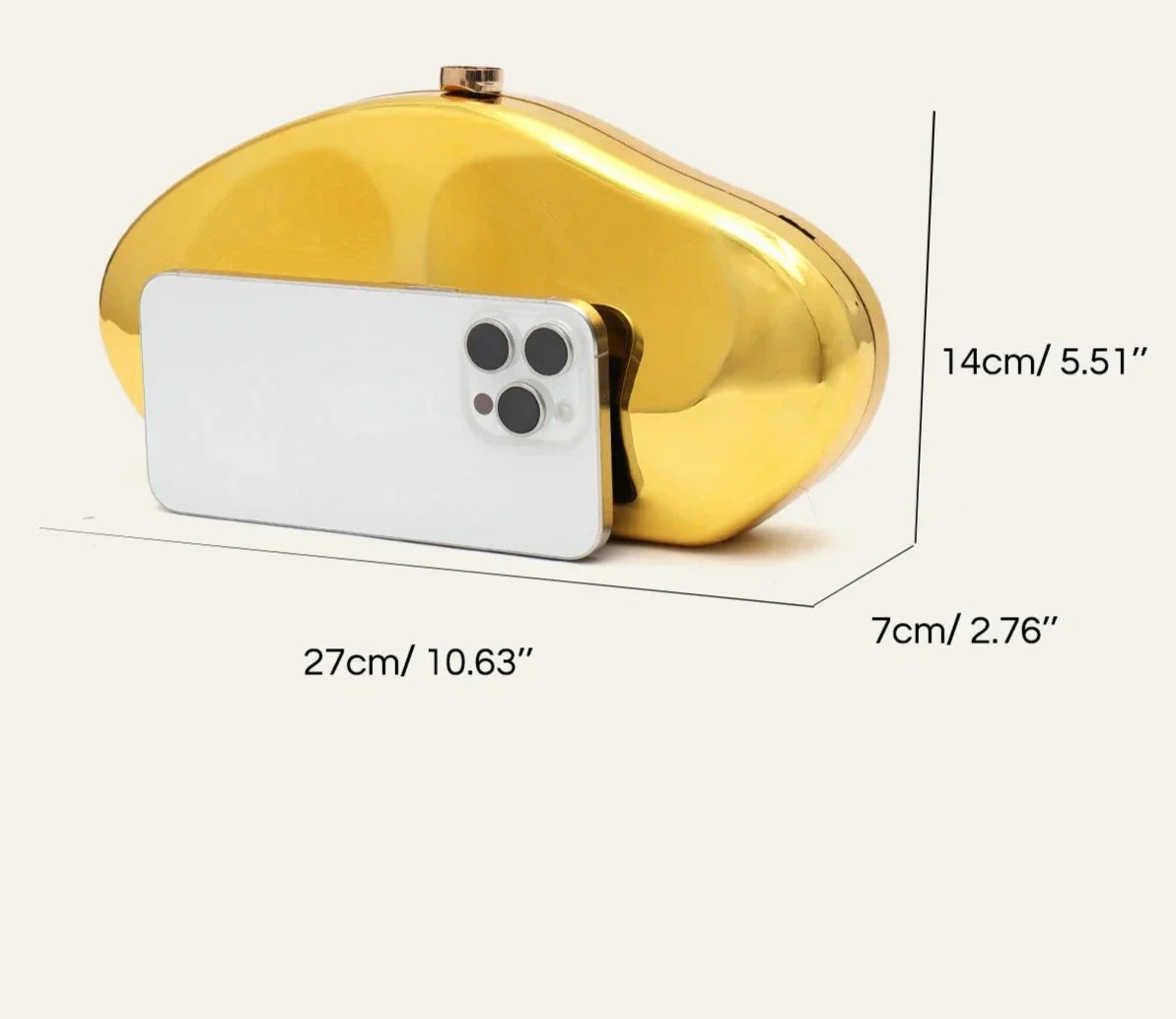 Bolsa Clutch Metalizada Nicole