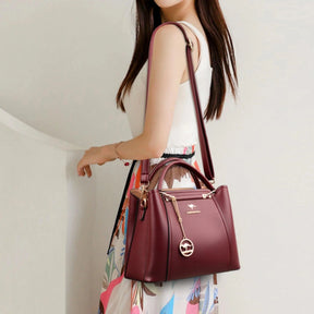 Bolsa em Couro Legítimo Transversal Luxuosa - Style Couer