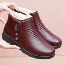 Bota Feminina Aveludada Cano Curto Inverno