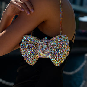 Bolsa Laço Clutch Strass Bianca