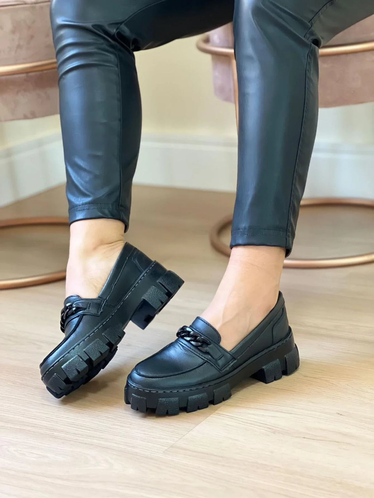 Mocassim Feminino Plataforma Blogueira