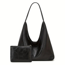 Bolsa em Couro Legítimo Tipo Carteiro + Carteira em Couro - Manz