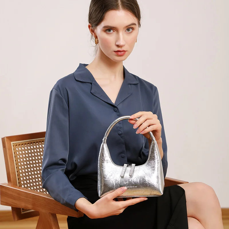 Bolsa Baguete Couro Legítimo Aurora