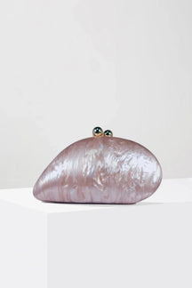 Bolsa Clutch Acrílico Concha Perolada Livia