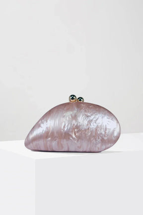 Bolsa Clutch Acrílico Concha Perolada Livia