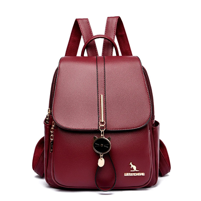 Mochila Feminina em Couro Legítimo - Velia