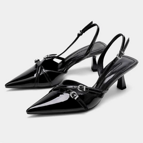 Scarpin Slingback Valentina Black