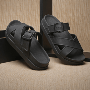 Sandália Papete Preto Fivela Alice Brizze