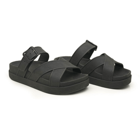 Sandália Papete Preto Fivela Alice Brizze