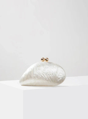 Bolsa Clutch Acrílico Concha Perolada Livia