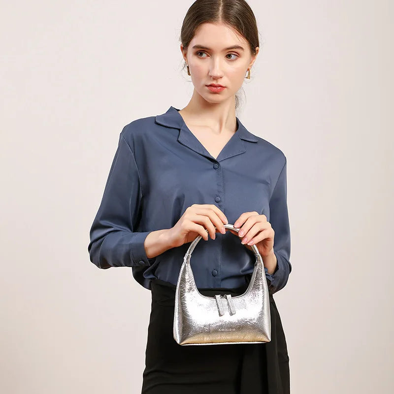 Bolsa Baguete Couro Legítimo Aurora